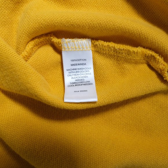 Express Polo Men's Medium Mustard Yellow 100% Cotton - Picture 7 of 9